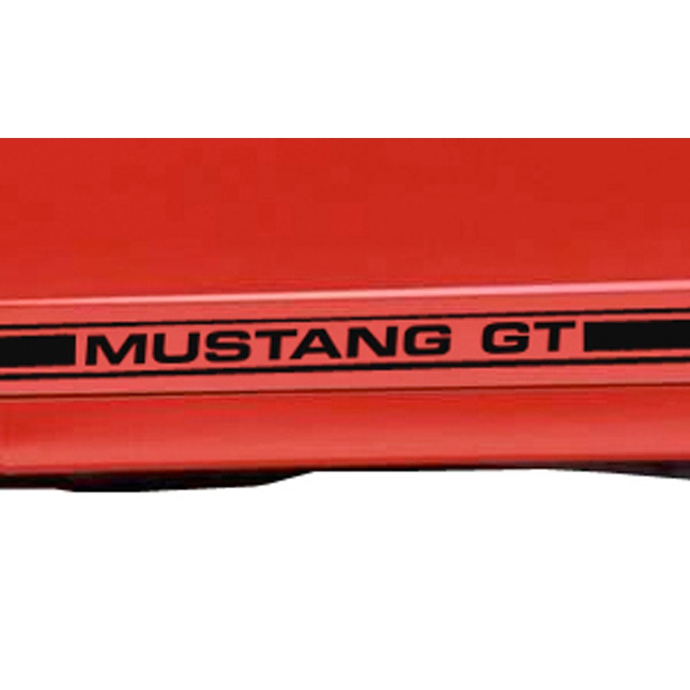Graphic Express Side Stripe Decal Kit With Mustang GT Cutout Black 1979-2004
