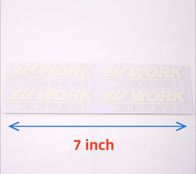 4 Pcs Work Wheels Car Wheel Rim Universal Reflective Auto Truck Decals Stickers
