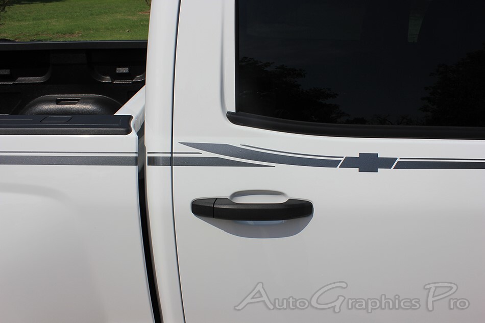 Chevy Silverado Truck Upper Pin Striping Vinyl Graphics Kit 3M Decals 2014-2018