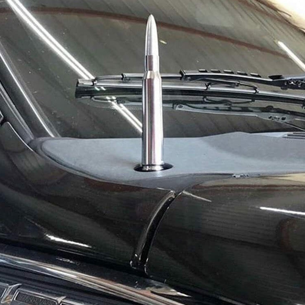 Chrome BULLET ANTENNA CAL 50 for CHEVROLET SILVERADO SIERRA 1500/2500/3500/GMC