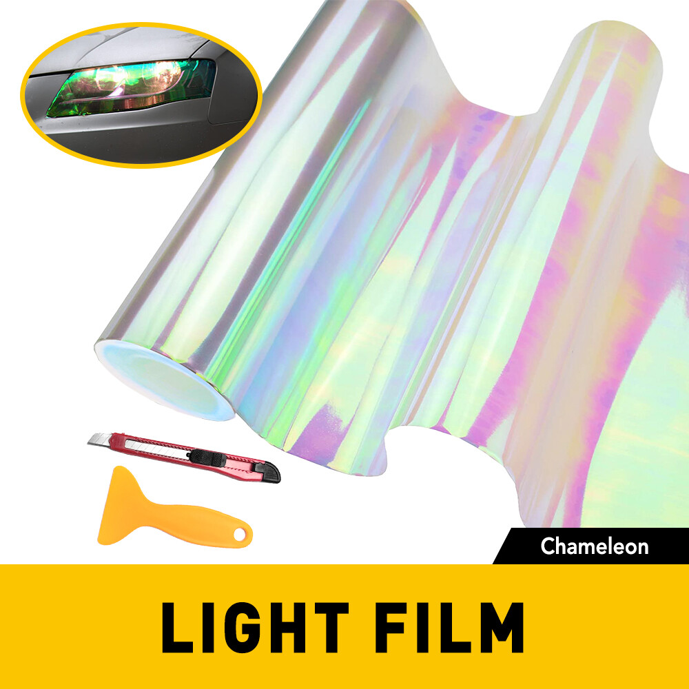 12″X72″ Gloss Dark Black Smoke Headlight Taillight Fog Light Tint Film Vinyl