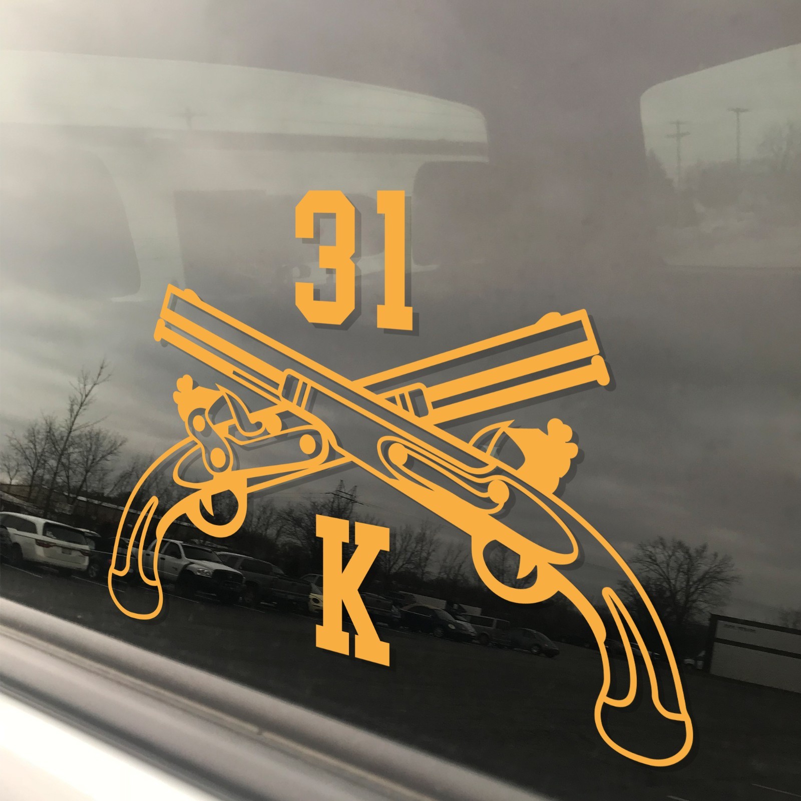 Army MOS 31K Working Dog Handler Crossed Pistols Insignia Decal 3″ x 5.5″
