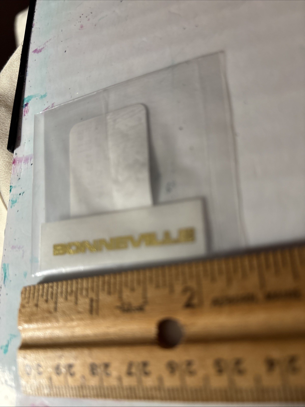 Bonneville Gold Water Transfer Sticker 2” Block