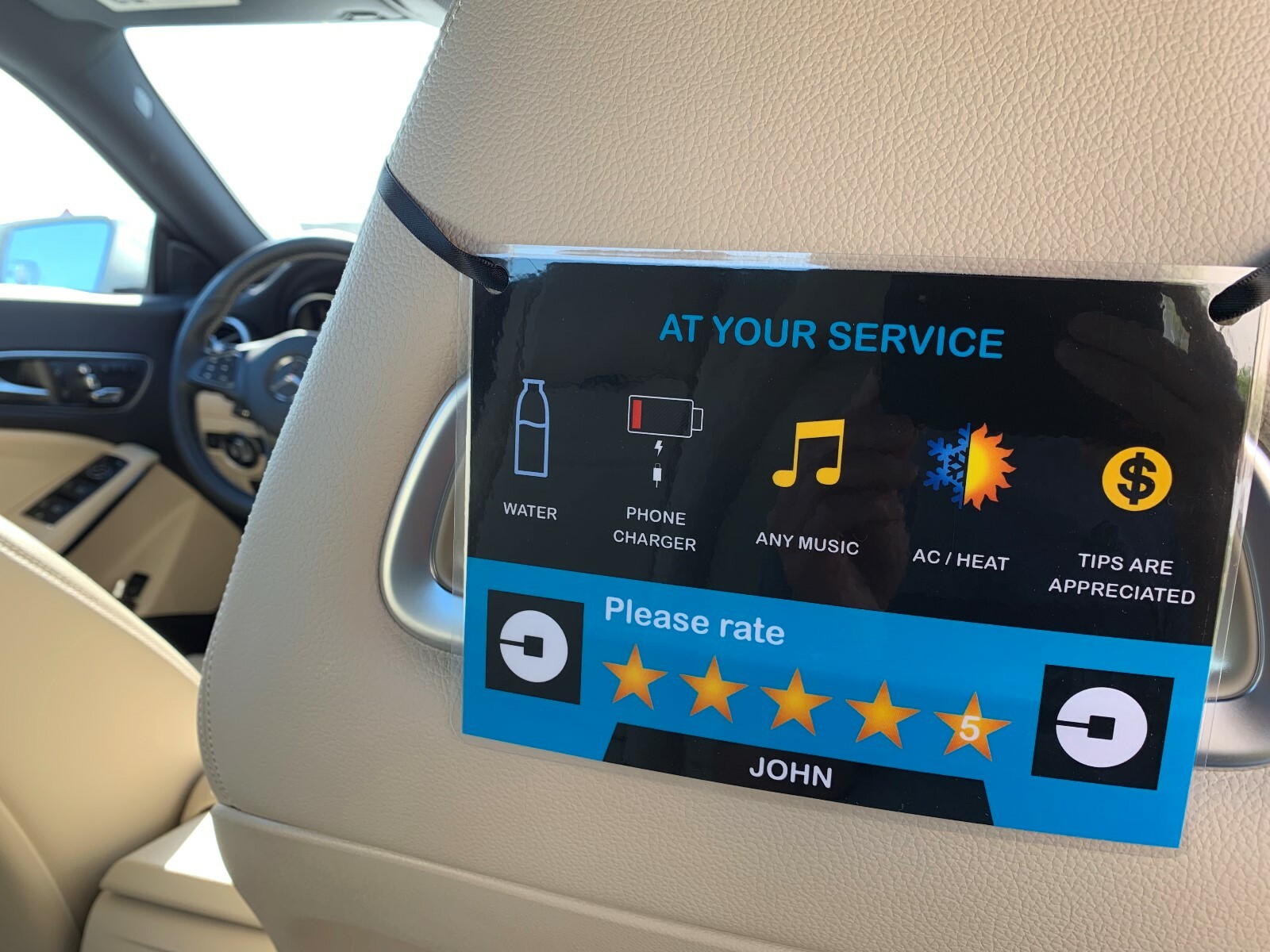 3 x 5 Star Ratings Sign – Custom Messages and made with your name