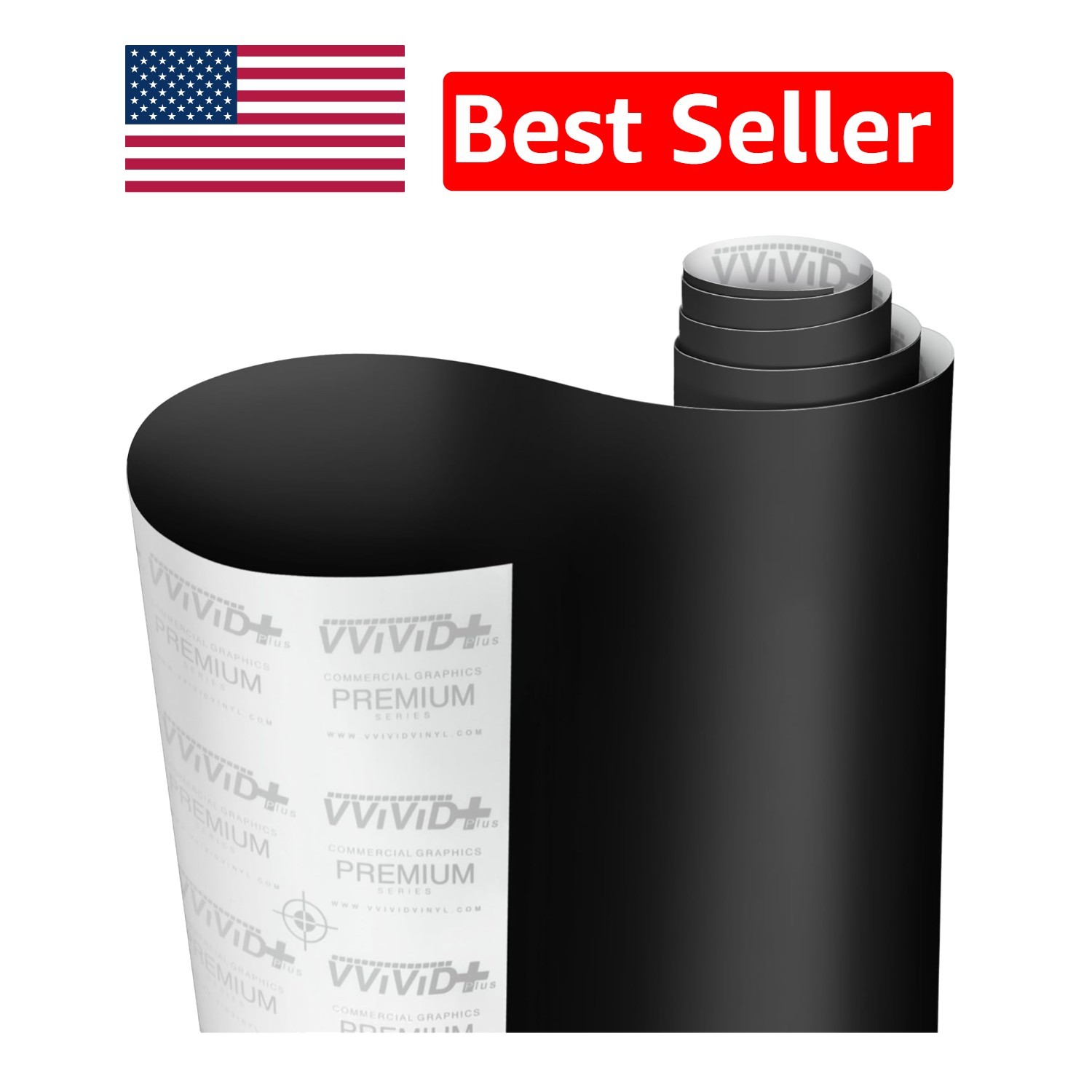 60 Inch x 1ft Matte Black Car Wrap Vinyl with Air Release Technology