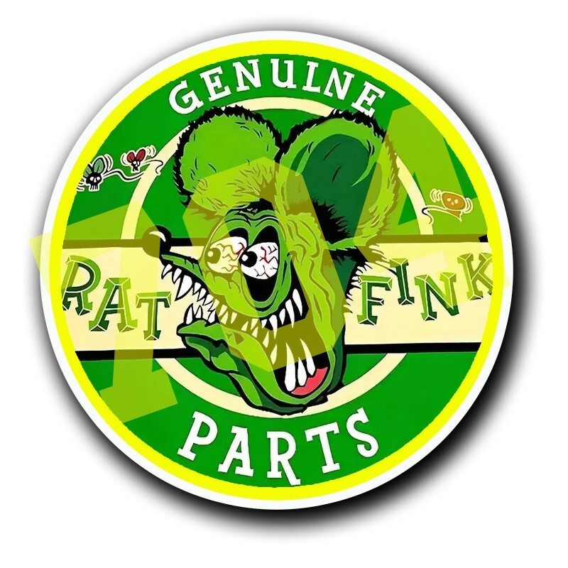 GENUINE RAT FINK PARTS STICKER DECAL HOT ROD HIGH GLOSS 5″