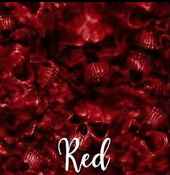 Reaper Skulls Red vinyl Wrap air release MATTE Finish 12″x12″