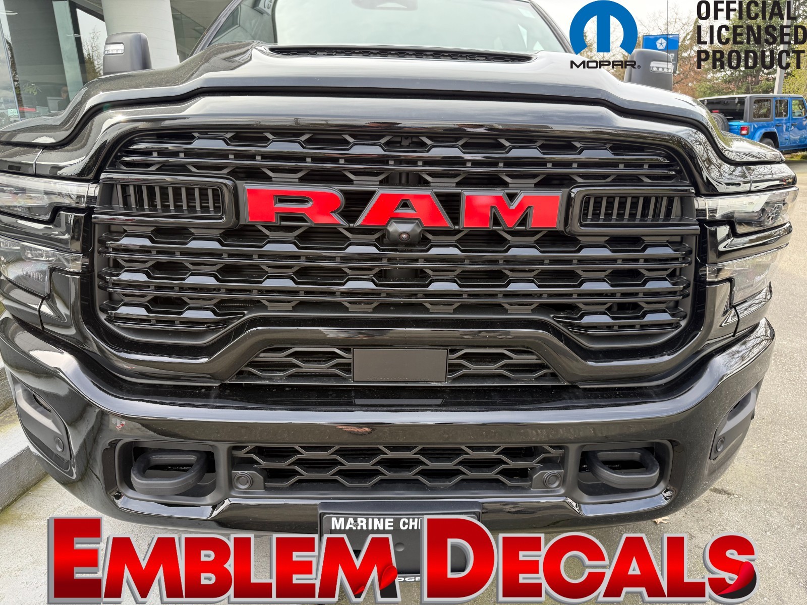 RAM 2500 DT Grill Emblem Decals 2025 2026