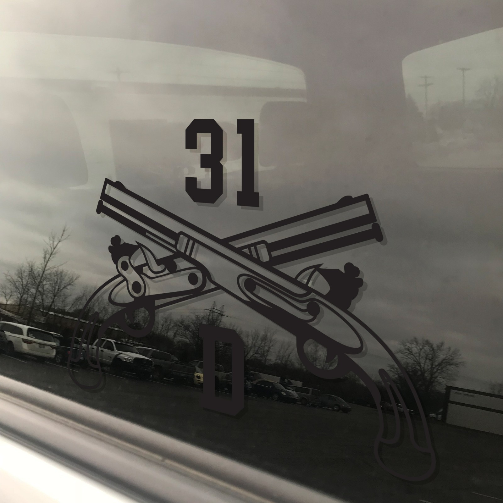 Army MOS 31D CID Special Agent Crossed Pistols Insignia Decal 3″ x 5.5″