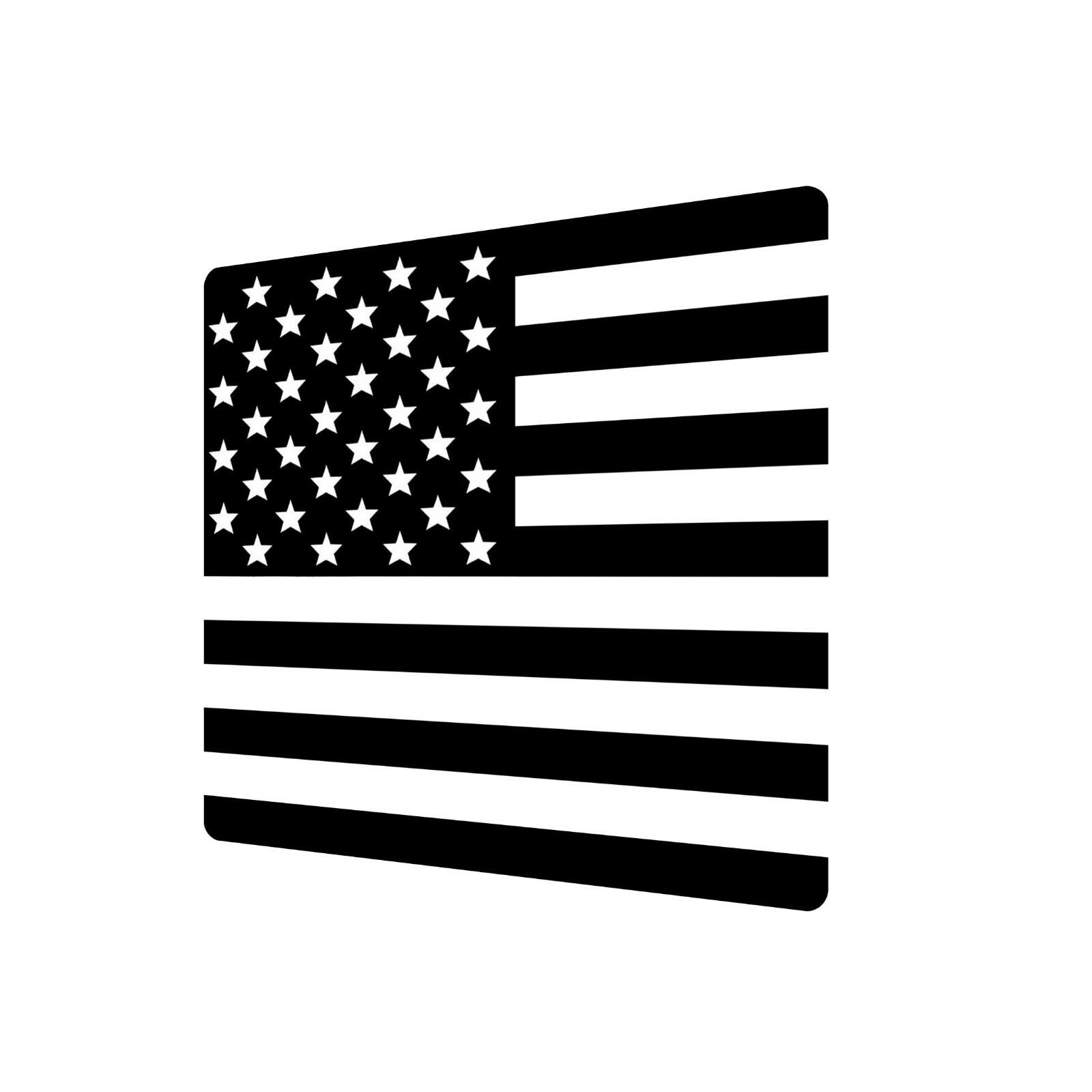 2002-2008 Dodge RAM Back Middle Window American Flag Decal Sticker Matt Black