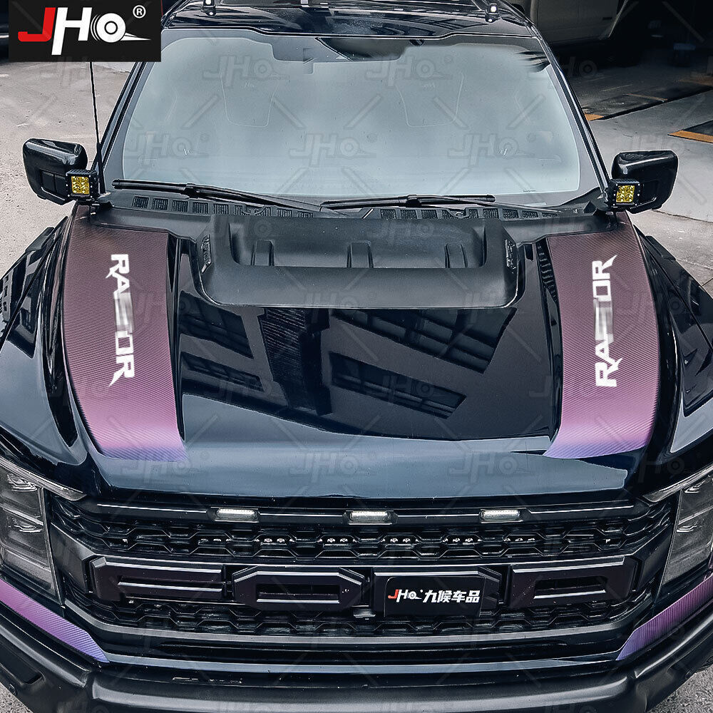 8PCS Purple Carbon Fiber Look Graphic Decals For 22-26 Ford F-150 Raptor Vinyl