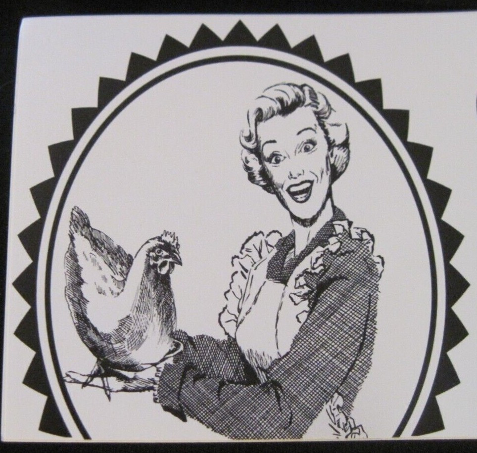 NUTRENA-Bumper Sticker ENABLING CRAZY CHICKEN LADIES SINCE 1921 8″x3.5″ RARE