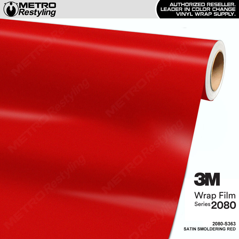 3M 2080 Satin Smoldering Red Vinyl Car Wrap Decal Film Sheet Roll | S363