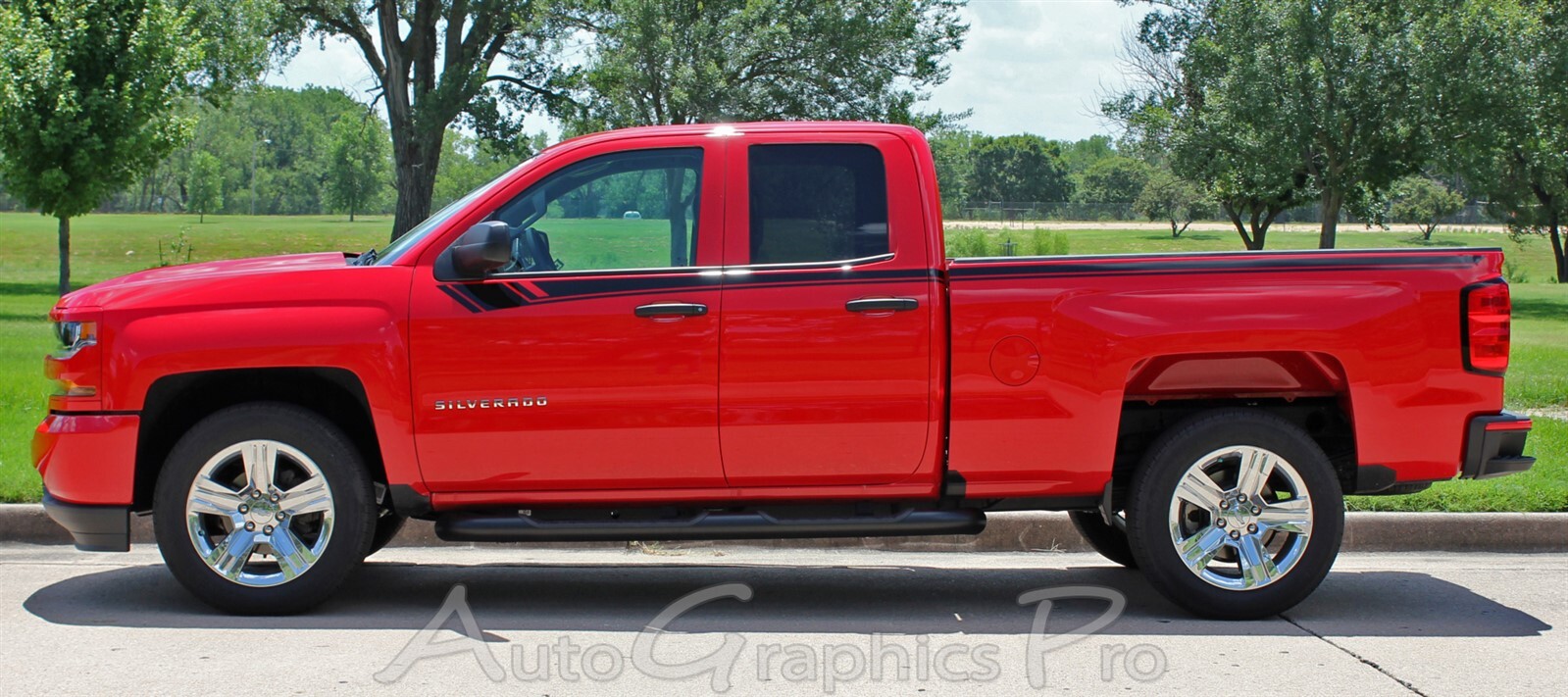 BREAKER Upper Side Door Accent 3M Stripe Vinyl Graphic 2014-2018 Chevy Silverado
