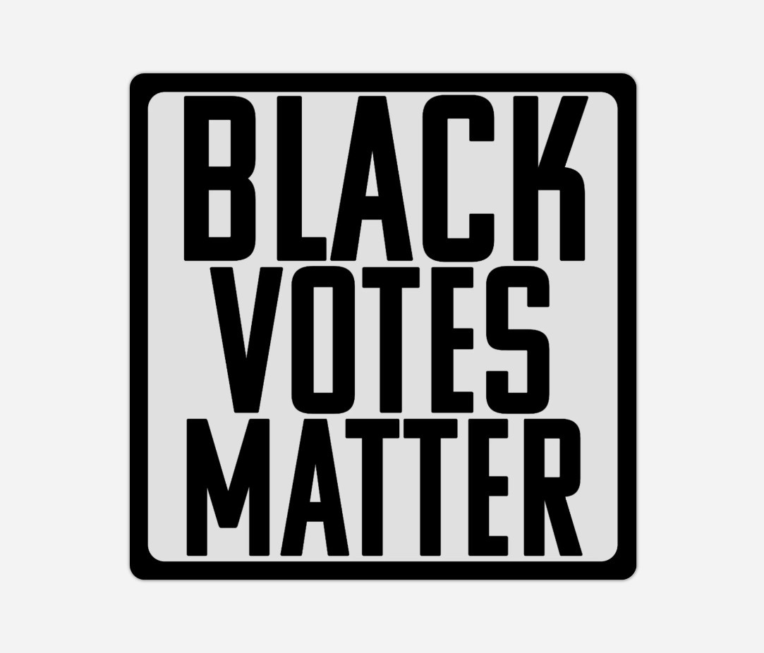 10-Pack BLACK VOTES MATTER Stickers – 2″x2″ Bumper Decals Water-Resistant