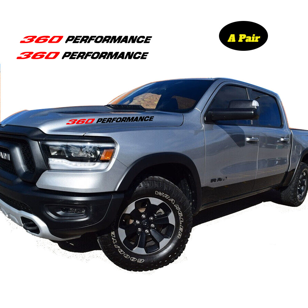 360 Performance Hood Decals Emblem for Dodge Ram 1500 2500 3500 4×4 Magnum Pair