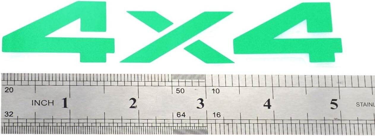 2x 6.5 Inch 4×4 Decals Stickers for Auto, Wall, Laptop, Phone, Truck, Car Green