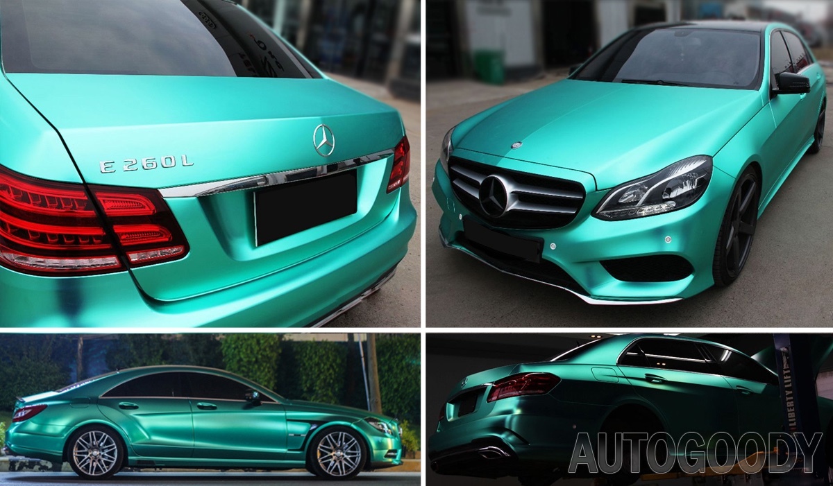 36″ x 60″ Satin Matte Chrome Metallic Teal Green Vinyl Film Wrap Bubble Free