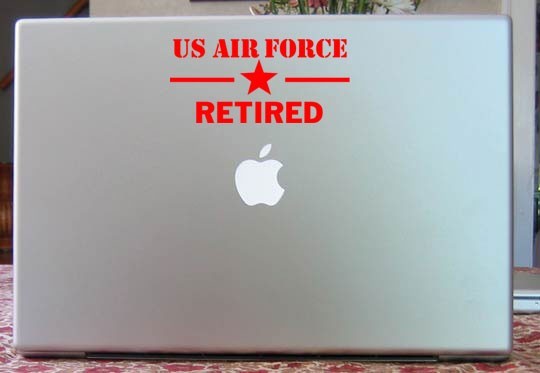 US AIRFORCE RETIRED with STAR Decal Vinyl Decal Sticker Patriot Veteran