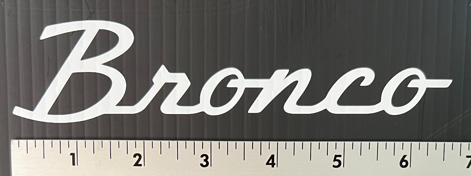 Ford Bronco Heritage Script 6.5 inch vinyl decal 2 Pack