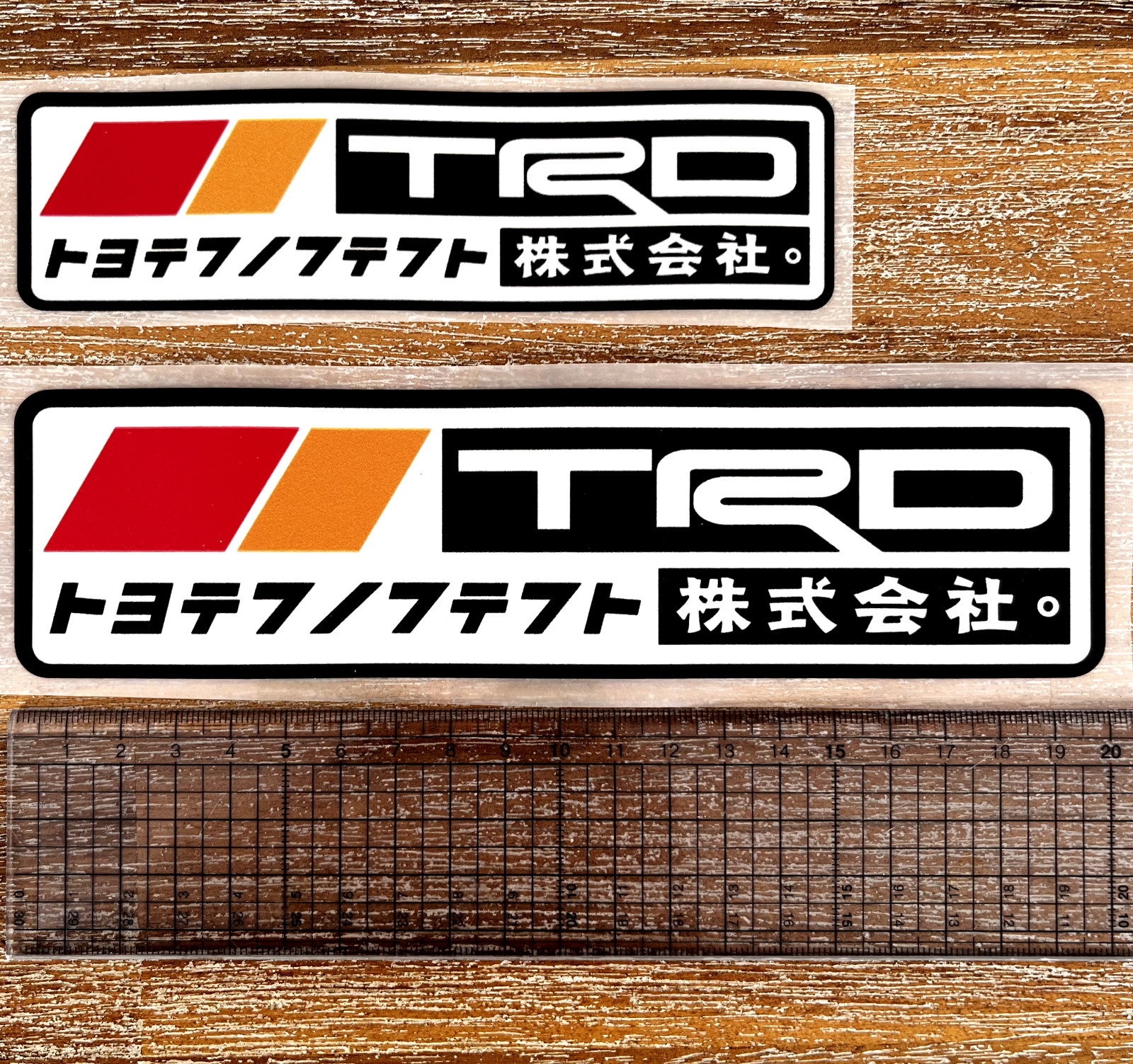 Toyota TRD Japanese Rectangle Reflective Decals