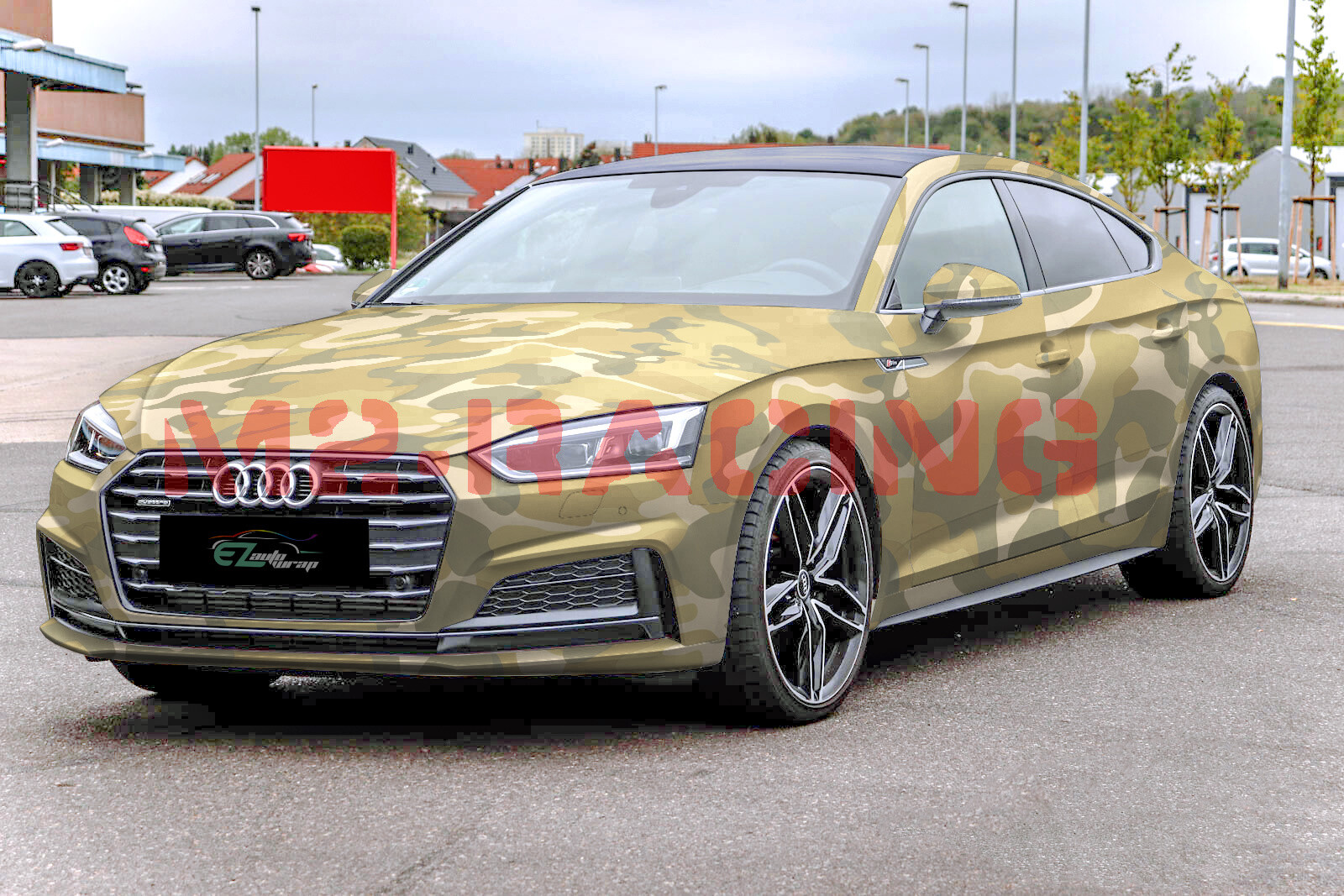 Premium Yellow Black White Gray Camouflage Desert Vinyl Sticker Wrap Decal Steet