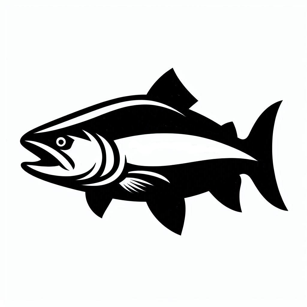 Big Salmon Trout Fish Fishing Outdoors Vinyl Decal Sticker Left Right or Pair