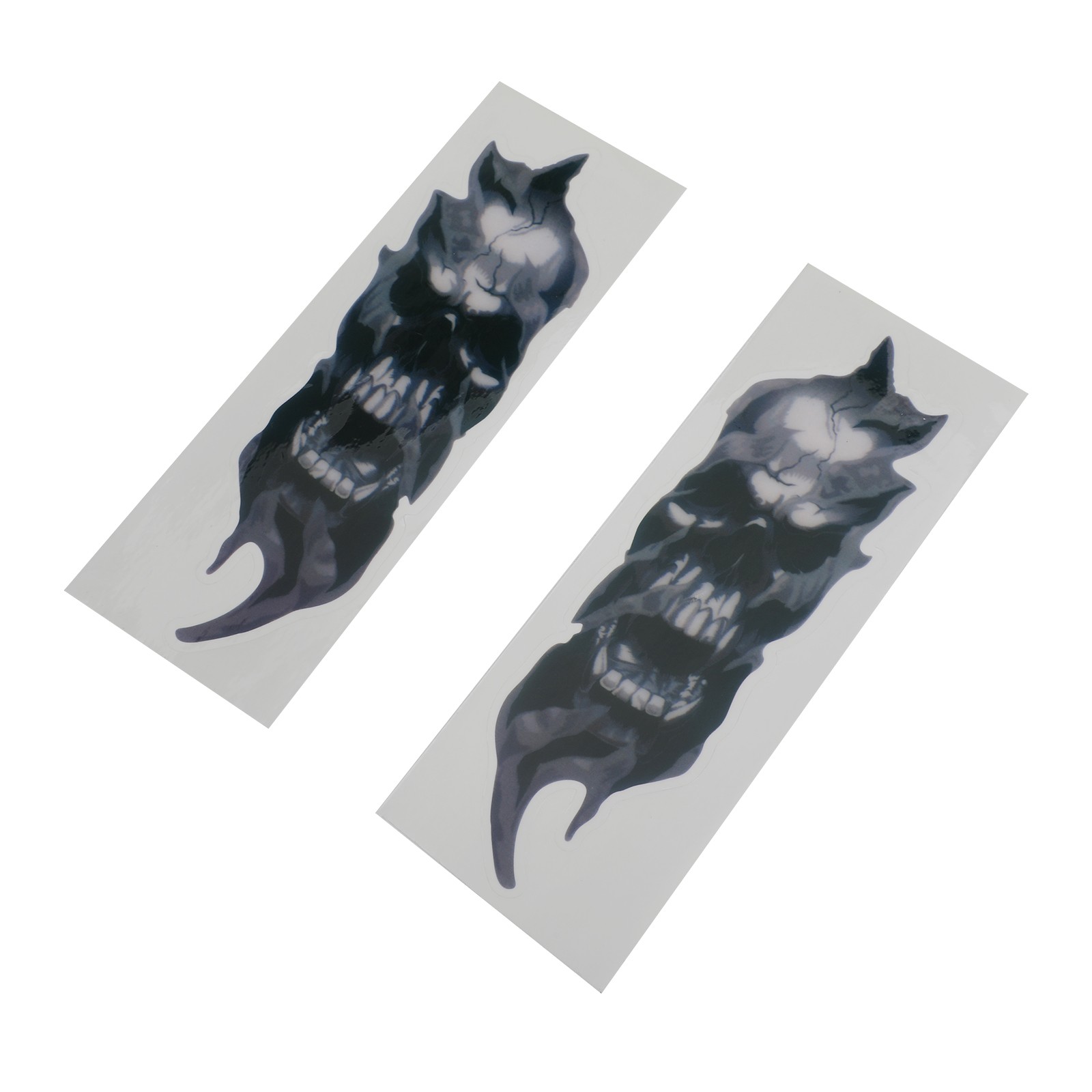 Pair Front Fork Skull Decals Graphic Stickers For Motorcycle Touring Dyna UE