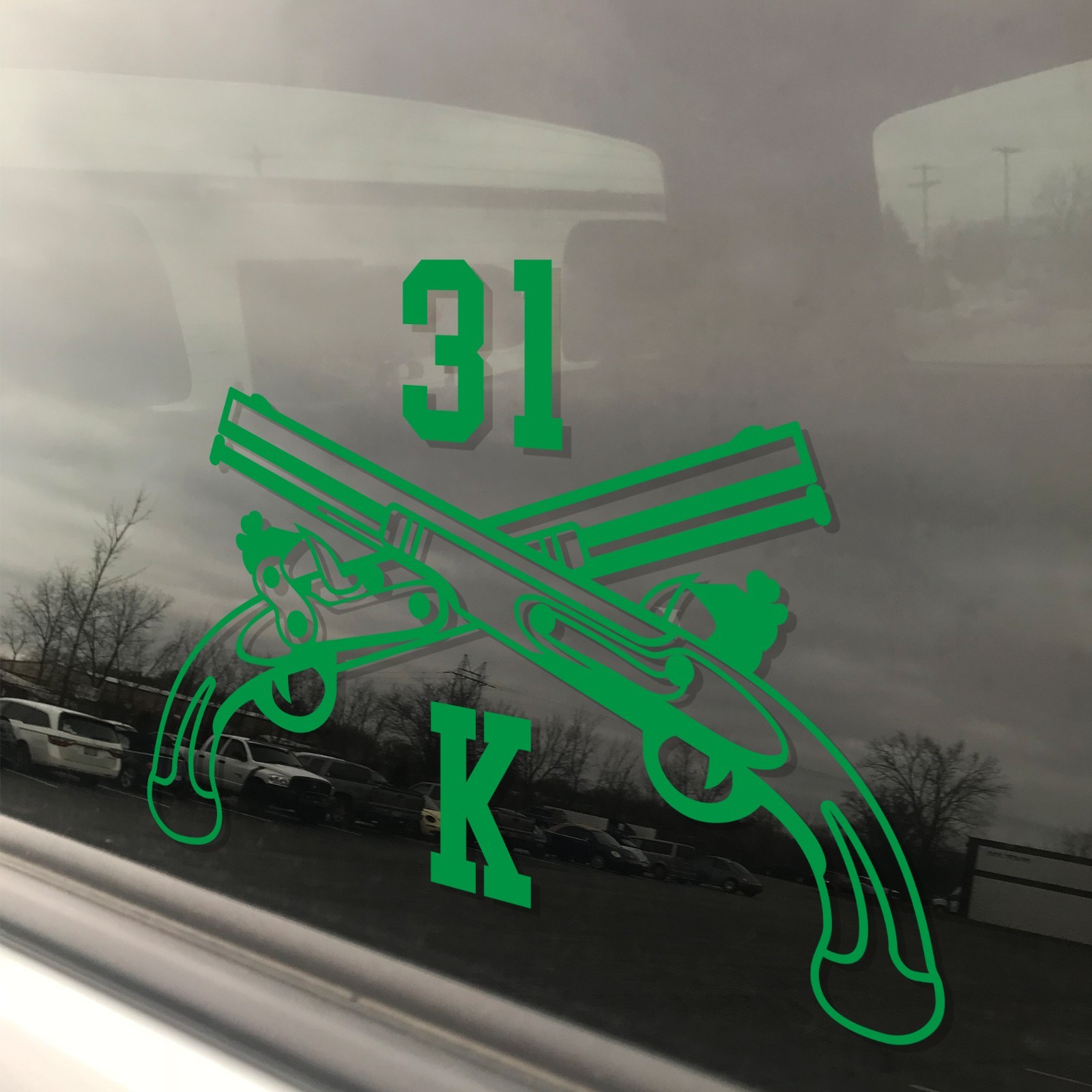 Army MOS 31K Working Dog Handler Crossed Pistols Insignia Decal 3″ x 5.5″