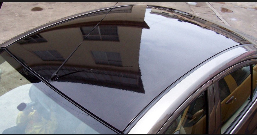 4′ x 5′ Feet Gloss BLACK Vinyl Wrap Sticker Decal Sheet With Bubble Air Release