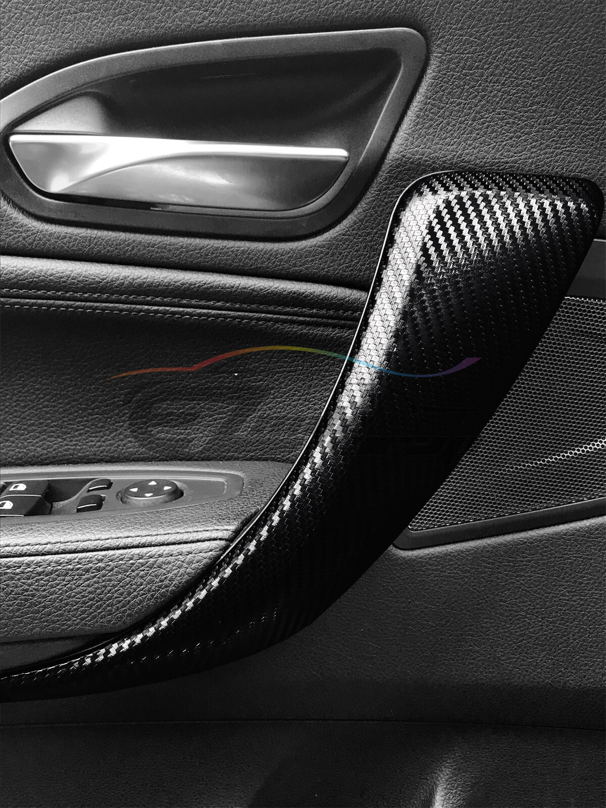 4D Carbon Fiber Black Version 2 Vinyl Wrap Sticker Bubble Free Air Release DIY