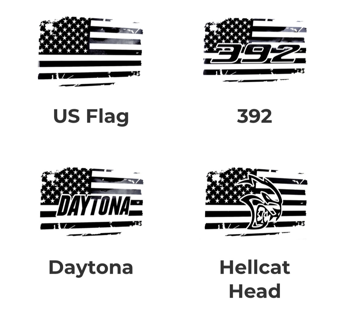 American Flag Sunroof Decal Sticker Graphic