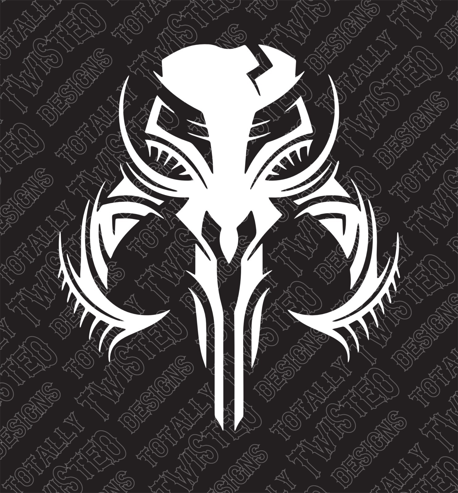 Star Wars Mythosaur Tribal Skull Mandalorian vinyl decal sticker Car Boba Fett