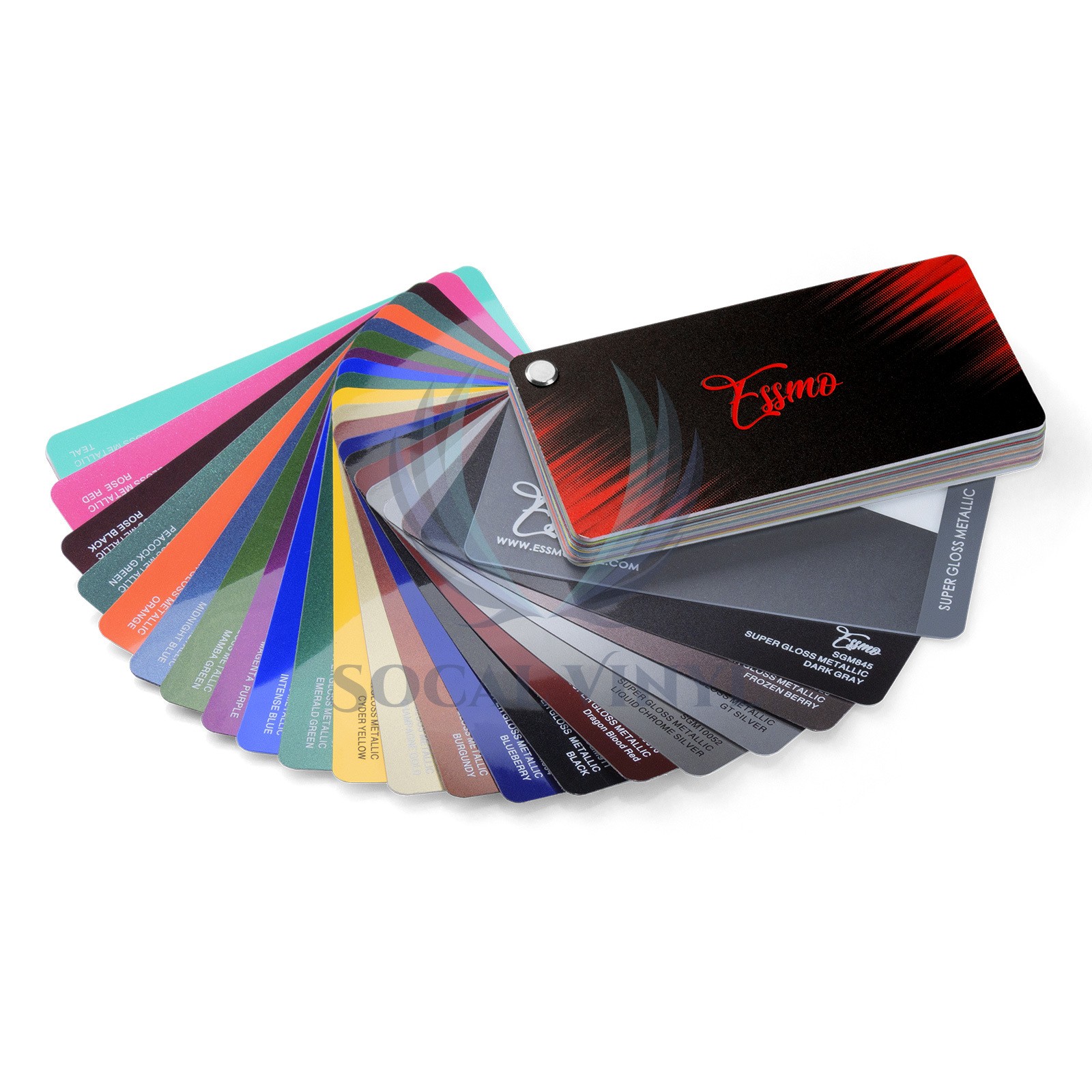 ESSMO 2022 Swatch Gloss Metallic PET Deck Book Auto Wrap Vinyl Wrapping Film