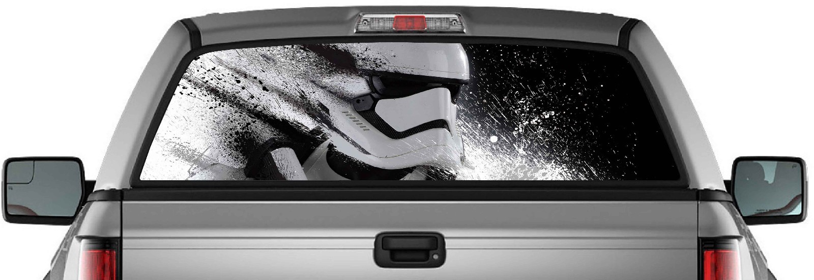 STORM TROOPER PERFORATED Window Graphic Decal Sticker Truck SUV VAN STAR WARS