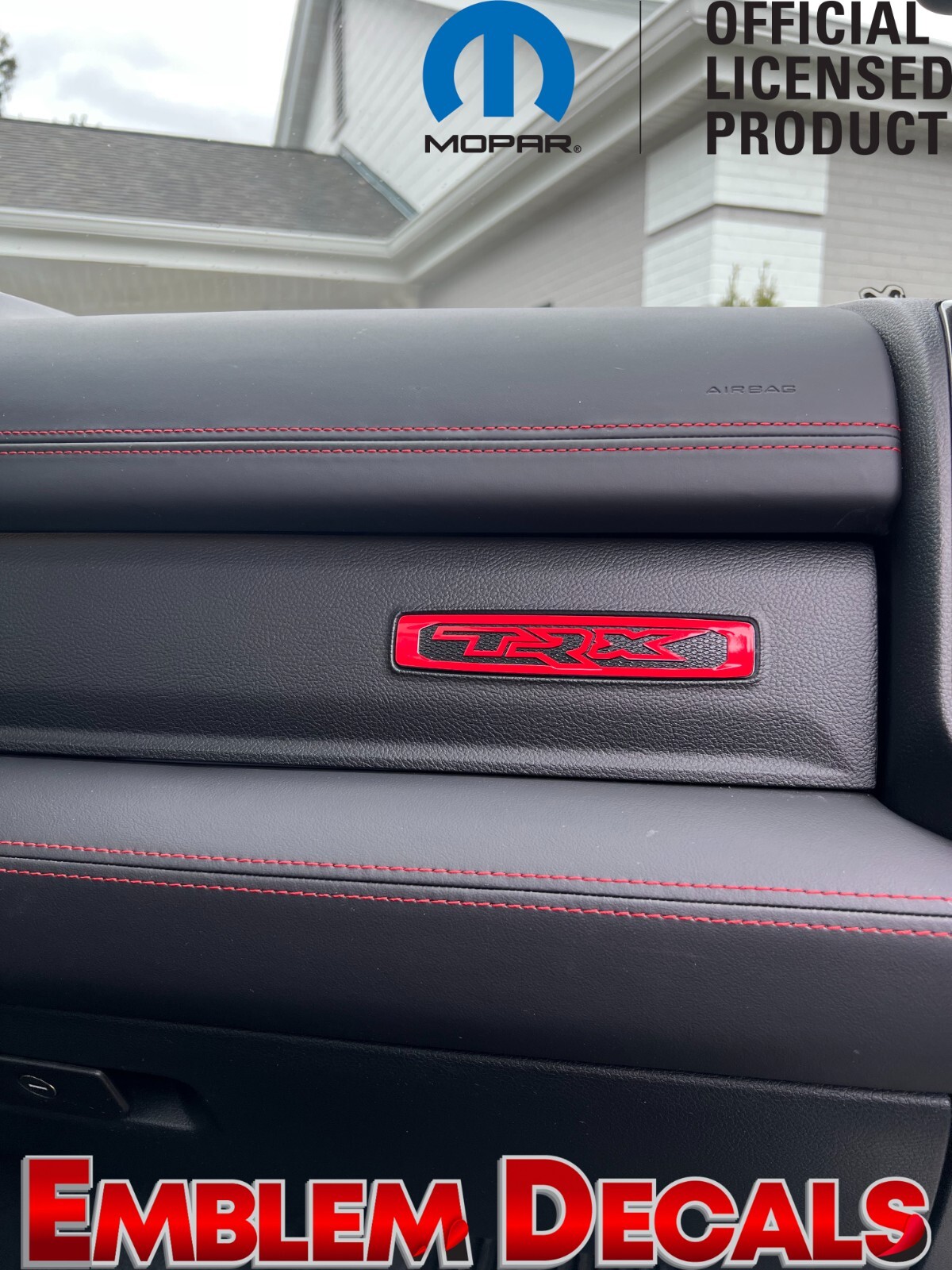 Ram 1500 TRX Passenger Dash Emblem Overlay Decal 2021 2022 2023