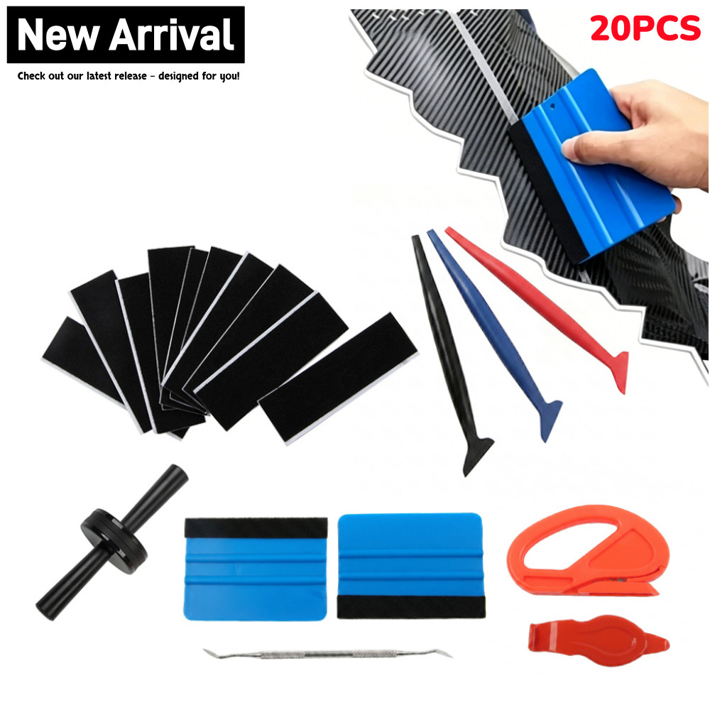 20pcs Vinyl Car Wrap Film Tool Kit Window Tint Application Squeegee Installation