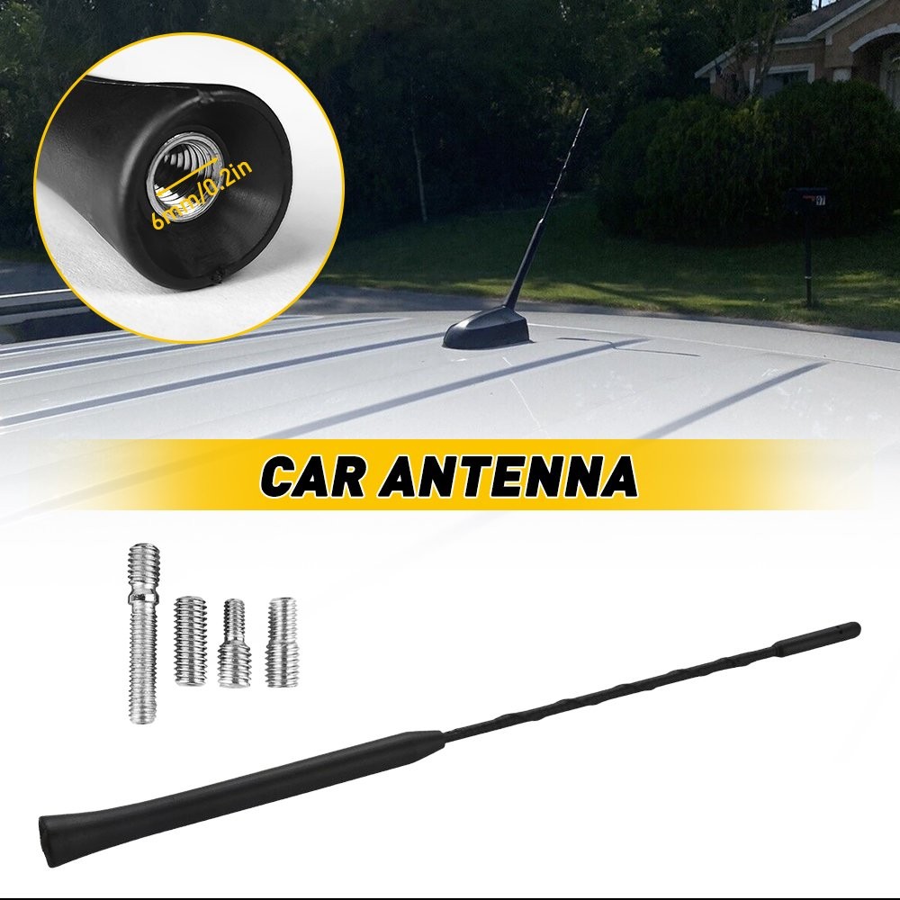 11 Black Antenna Mast Power AM/FM Carbon Fiber For Toyota 4Runner/Camry/ M