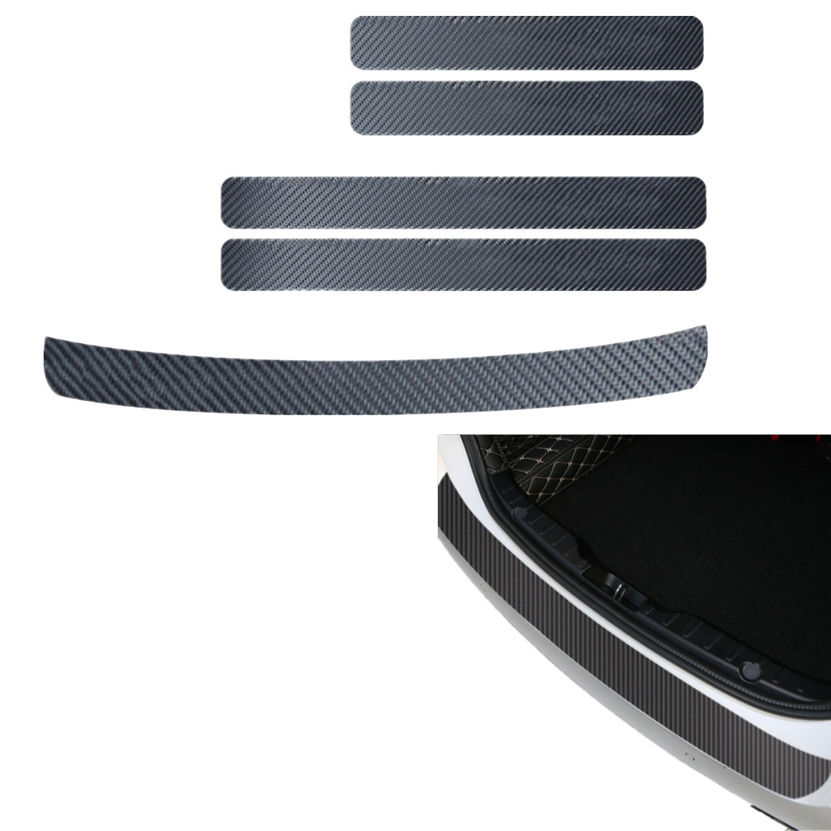 Car Protect Stickers Front Rear Door Sill Scuff Plate Cover Waterproof Anti Kick