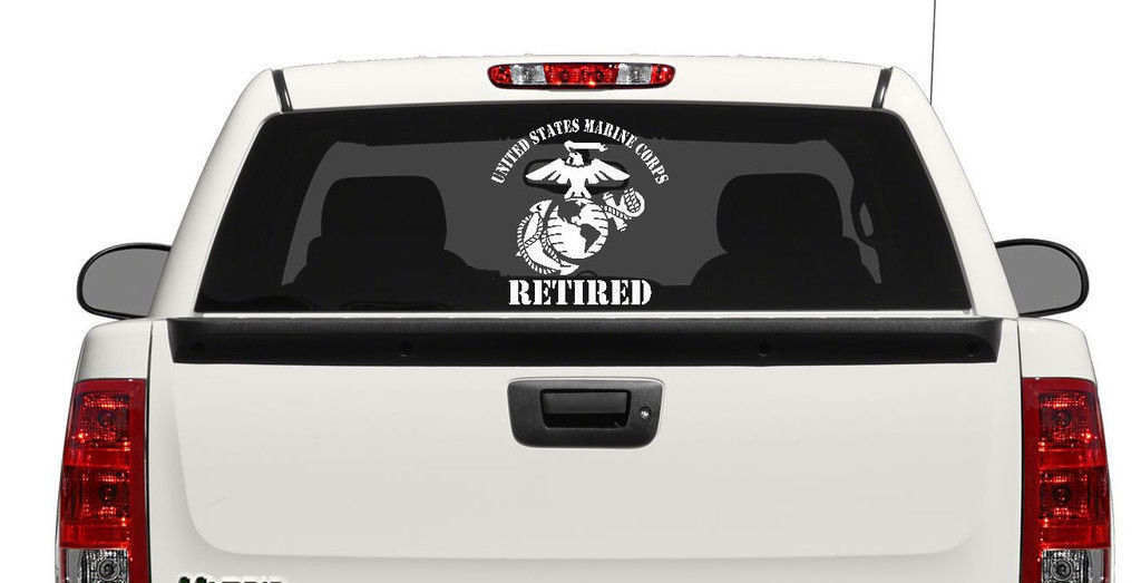 Medium US Marine Corps EGA Retired Car Truck Cut Vinyl Decal Sticker US Seller