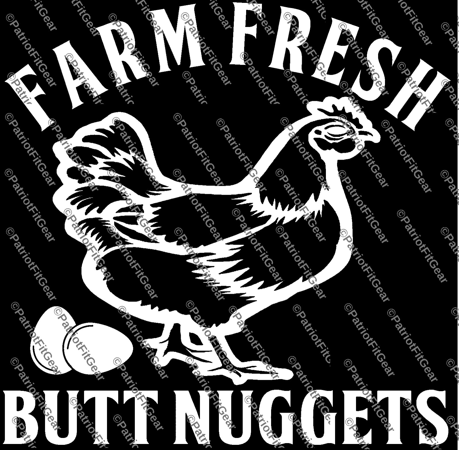 Chickens, Farm Fresh Butt Nuggets, Poultry Farm,Hen,Pullet,Cockerel,Vinyl Decal