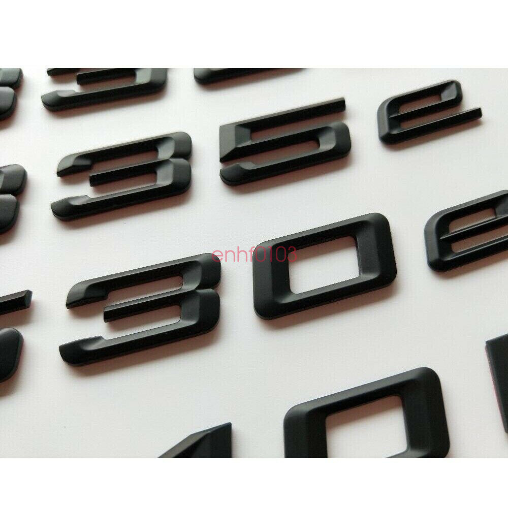 Matt Black Number Trunk Letters Badge Emblem Sticker for BMW 3 Series 335i