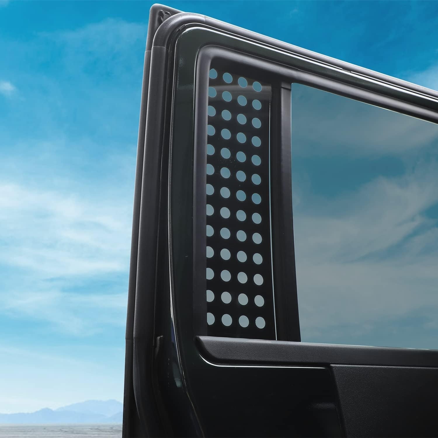 Custom Fit Rear Door Window Decals for Jeep Wrangler JKU – Elegant Black Design