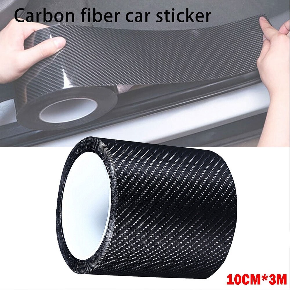 Carbon Car Strip Sticker Fiber Protector Sill Anti Door Scratch Tape 5/7/10cm M
