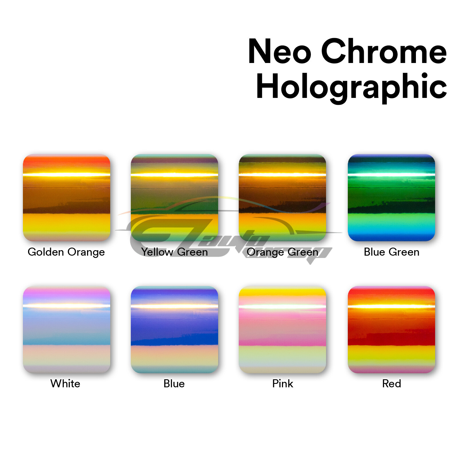 Neo Chrome Holographic Car Vinyl Wrap Sticker Decal Air Release Sheet Film DIY