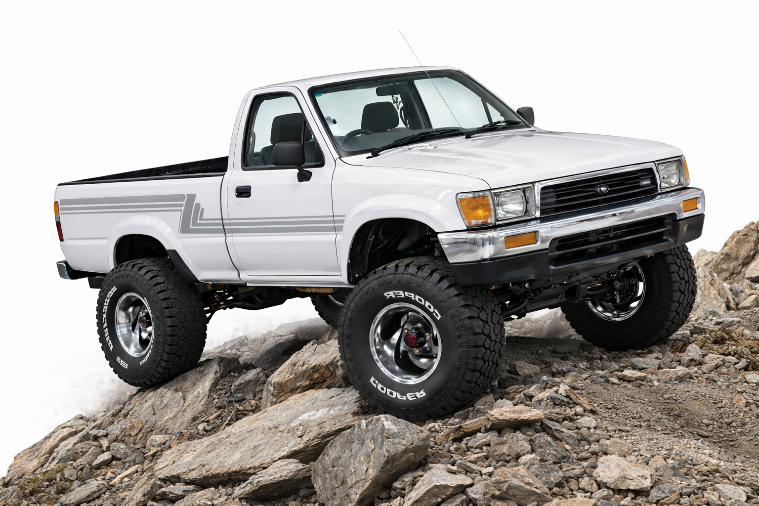 VINTAGE STYLE RETRO VINYL DECALS GRAPHICS FIT TOYOTA PICKUPS 89 to 94