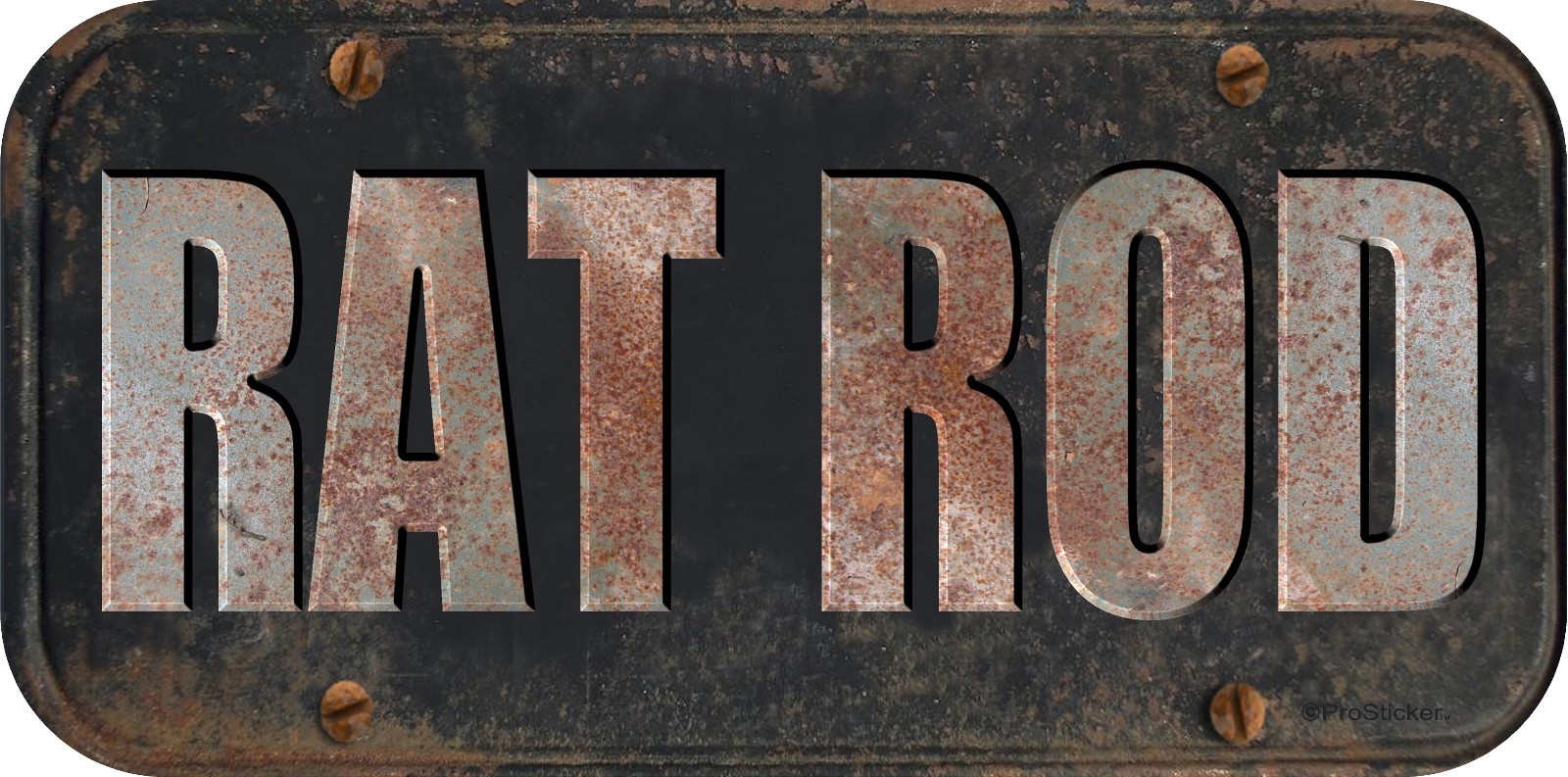 ProSticker 739 (One) 4″x 8″ Rat Rod Decal Sticker – Not A License Plate