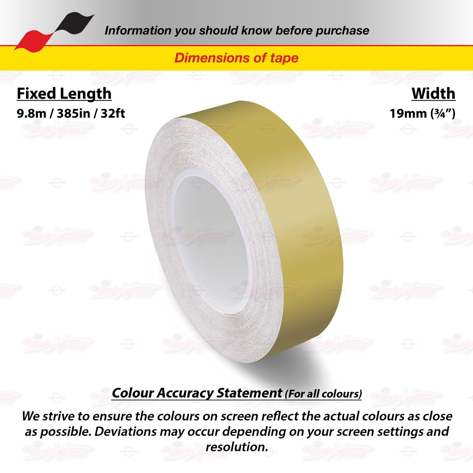 MATTE GOLD 3/4″ 19mm Roll PIN STRIPE Car Striping Line TAPE Decal Vinyl Sticker