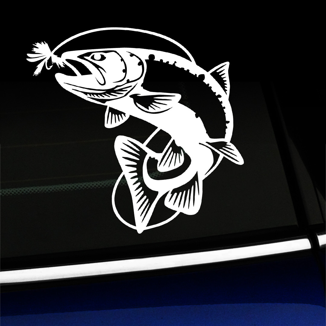 Jumping Trout – Sticker Decal – You choose the color