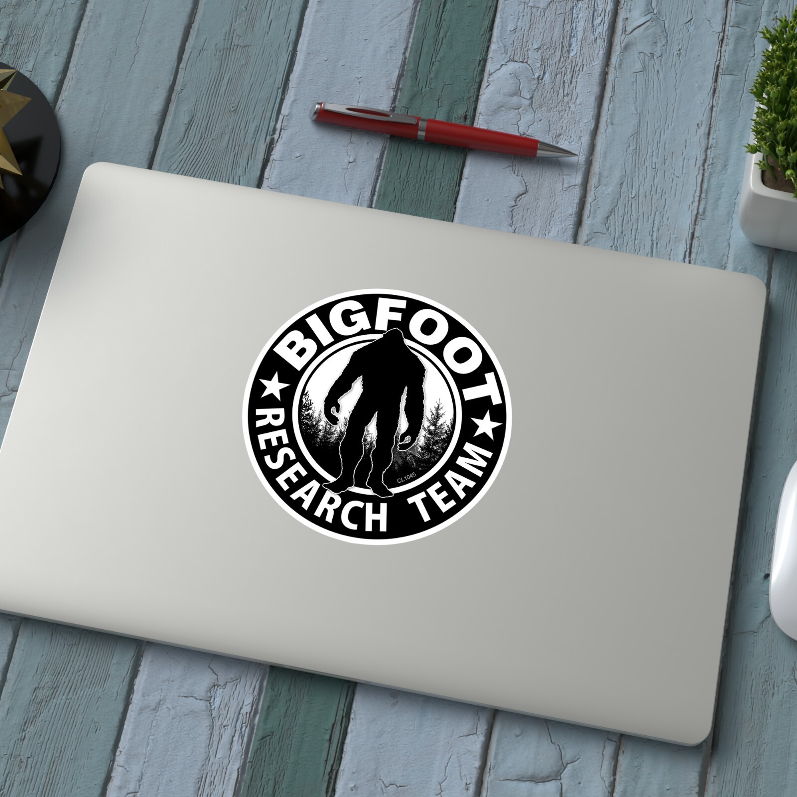 Bigfoot Research Team “BLACK” Sticker -Sasquatch Yeti Truck Window Decal CL1045